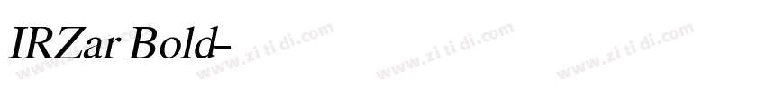 IRZar Bold字体转换